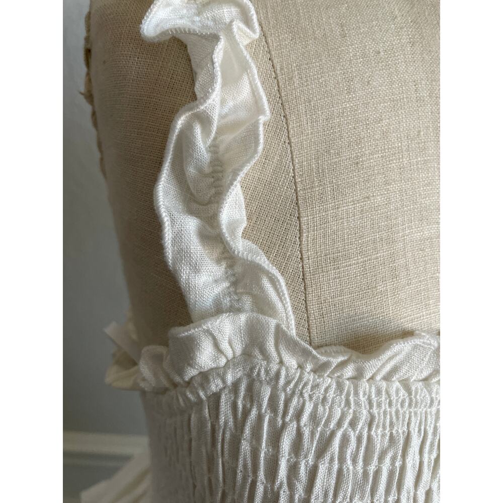 White Ruffle Tie-Back Sundress - Picture 8 of 10